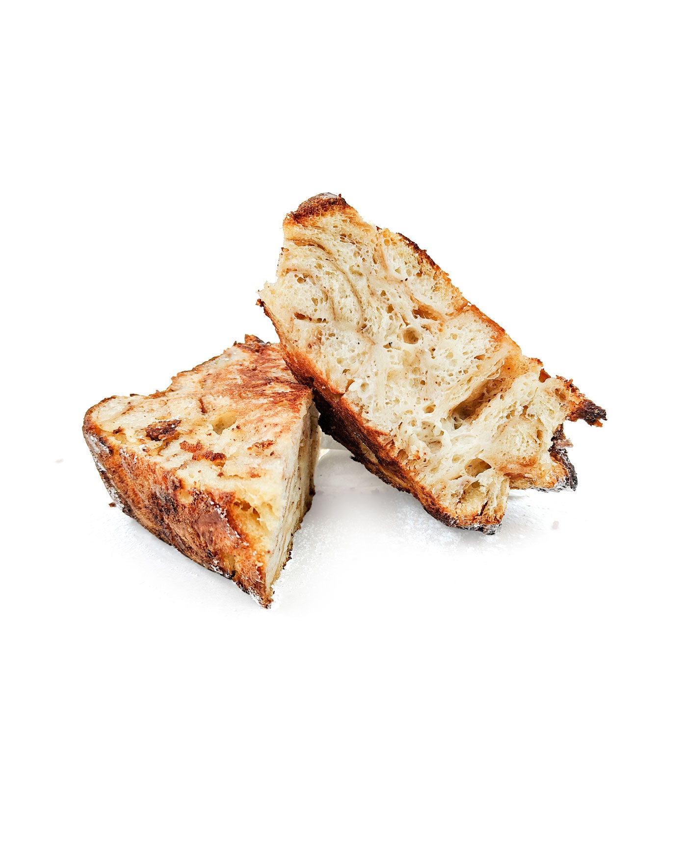 Tranche de pain grillé à la crème anglaise