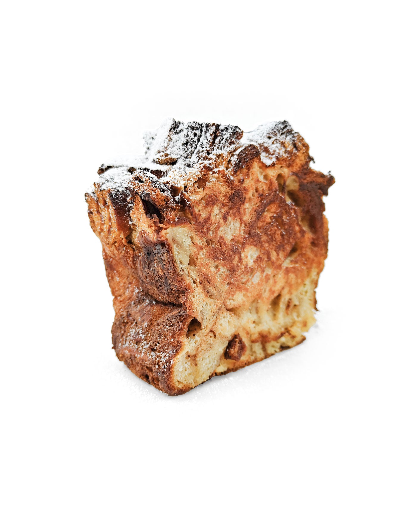 Toastscheibe mit Vanillepudding