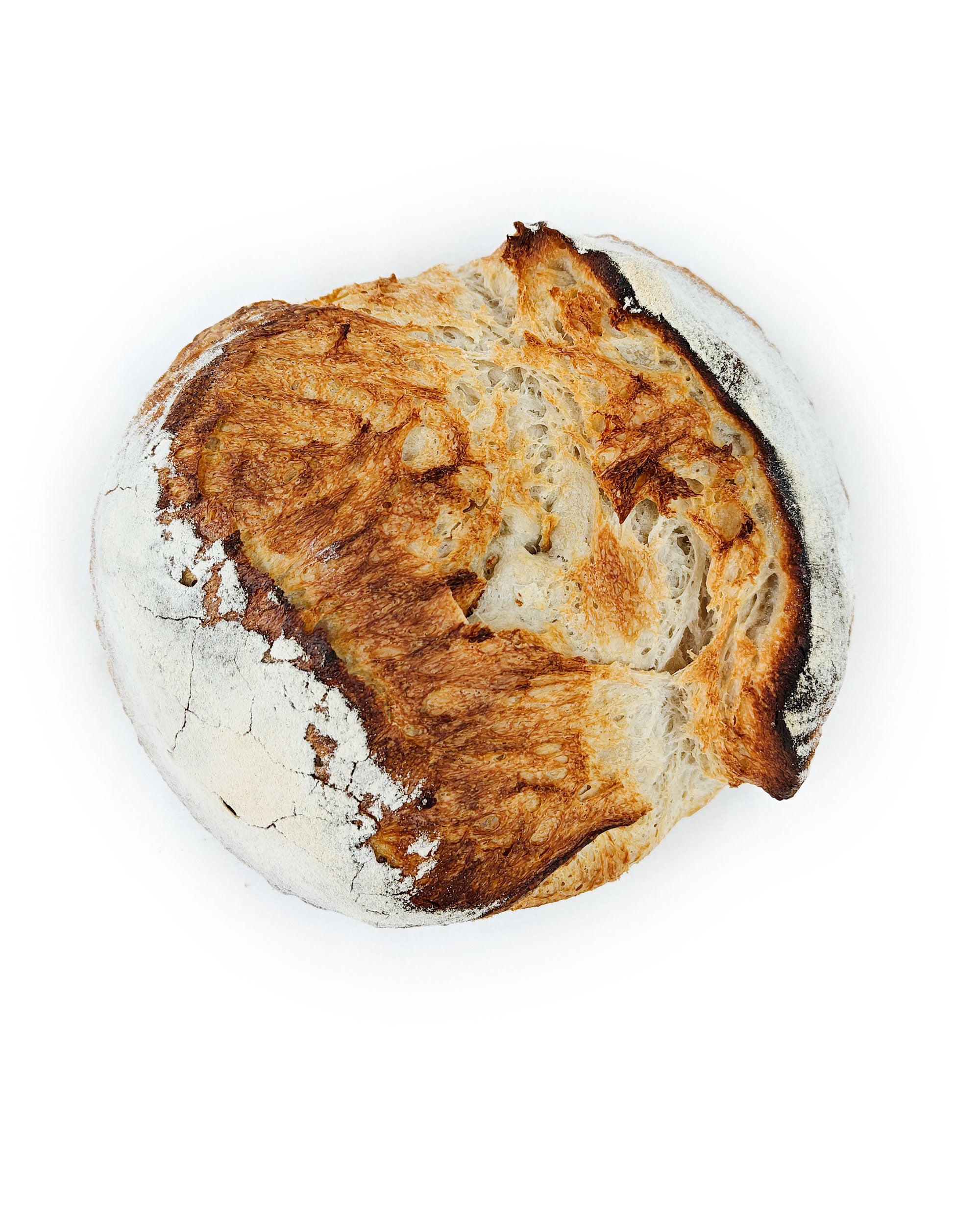 Rustikales weißes Sauerteigbrot